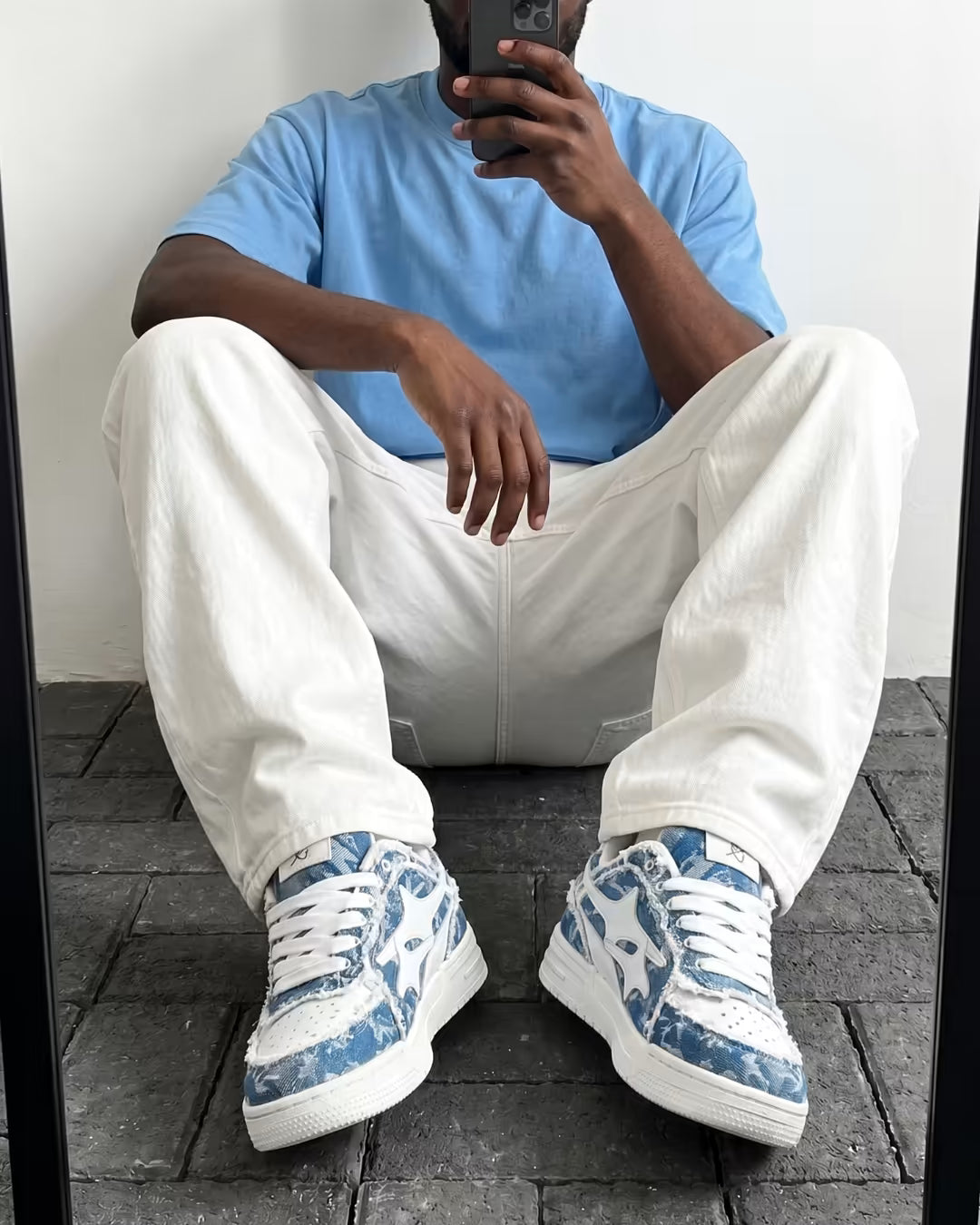 "AIRLINE" Sky Blue Sneakers