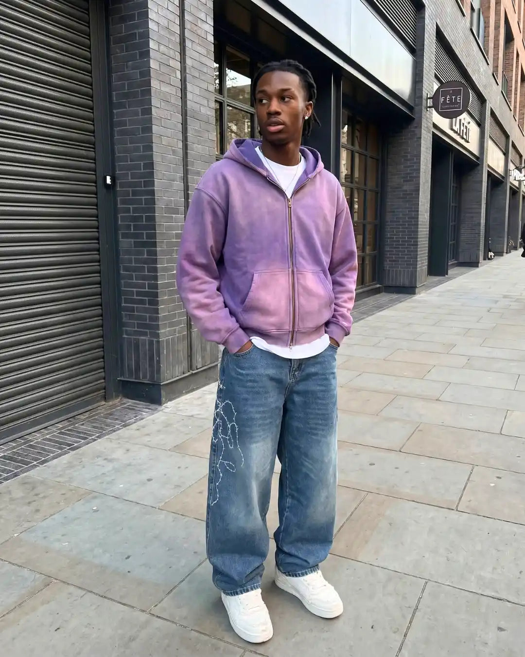 "MONDIAL" Washed Zip-Up