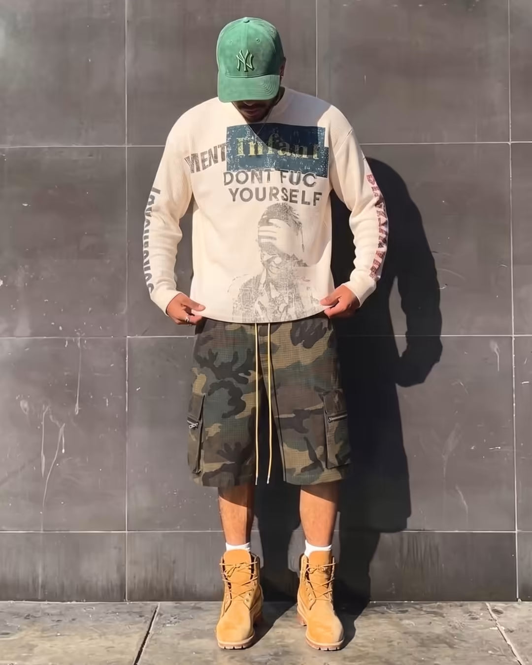 "MILITARY" Camo Shorts