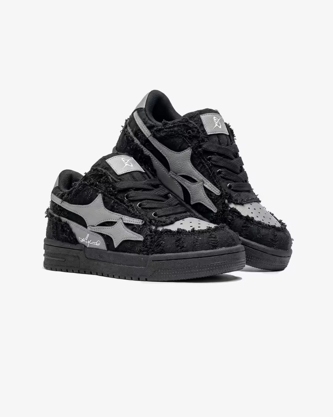 "AIRLINE" Carbon Black Sneakers