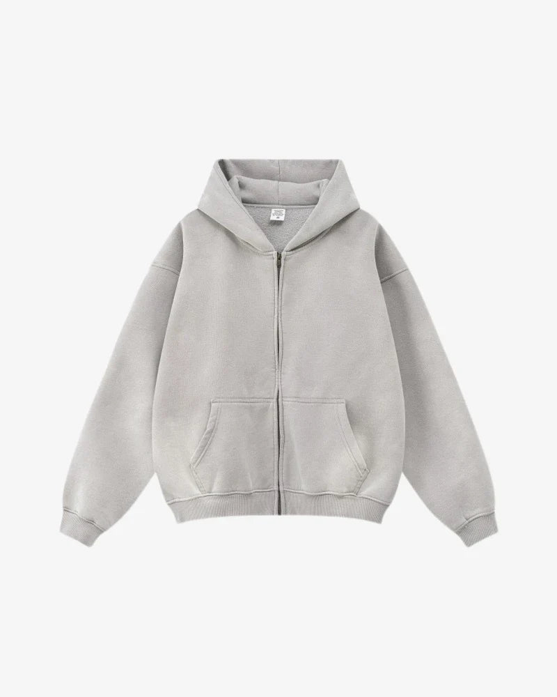 "MONDIAL" Washed Zip-Up