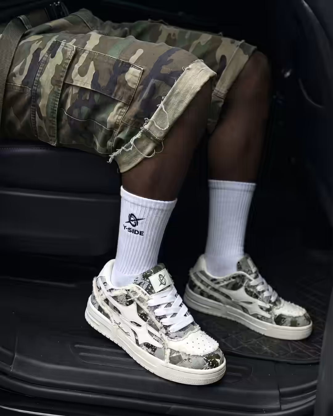 "AIRLINE" Camo Green Sneakers