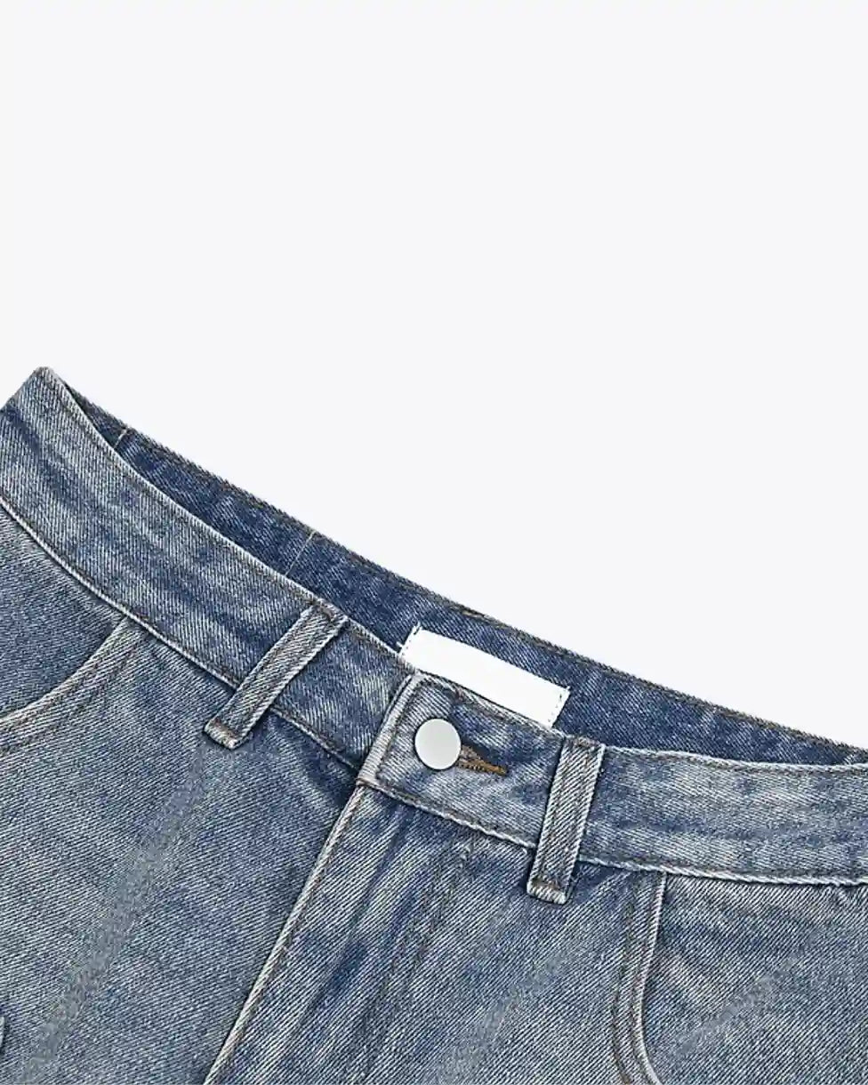 "SHKRELI" Denim Jorts