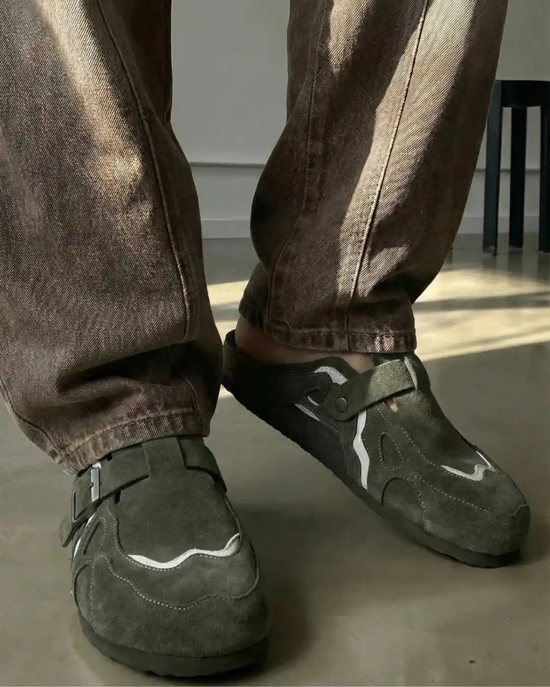 "SAYKO" Forest Green Clogs