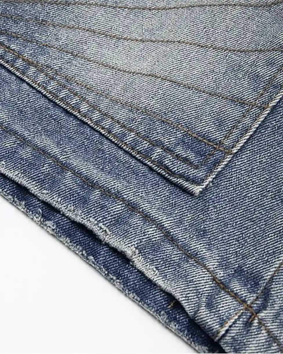 "SHKRELI" Denim Jorts