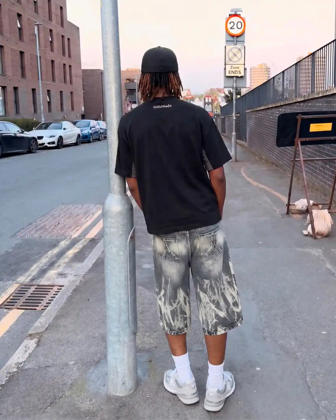"LOWFILE" Washed Jorts