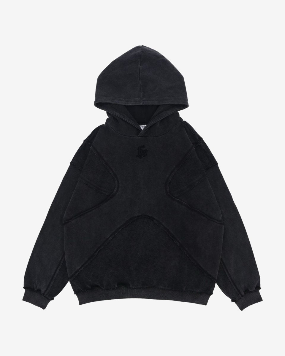"BLOCKY" Distressed Hoodie