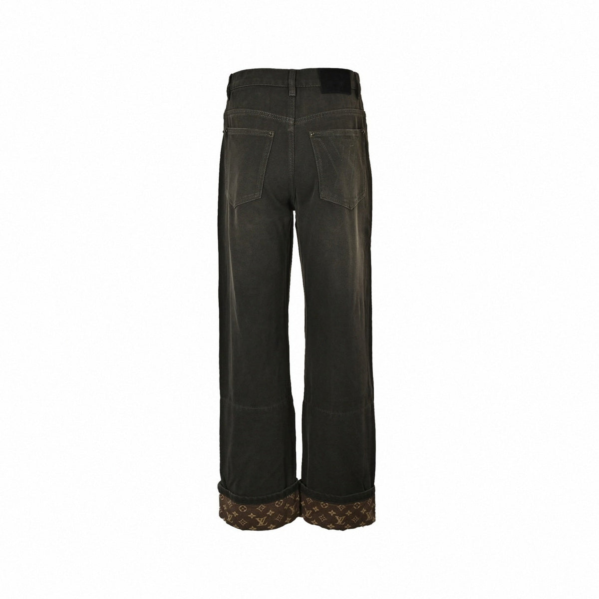 Monogram Cuff Canvas Workwear Pants