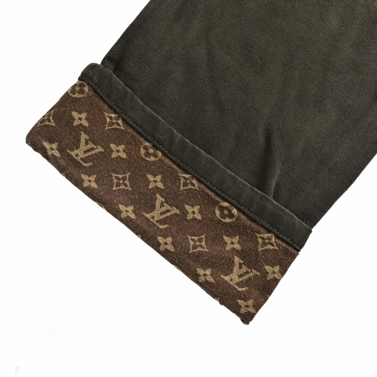 Monogram Cuff Canvas Workwear Pants