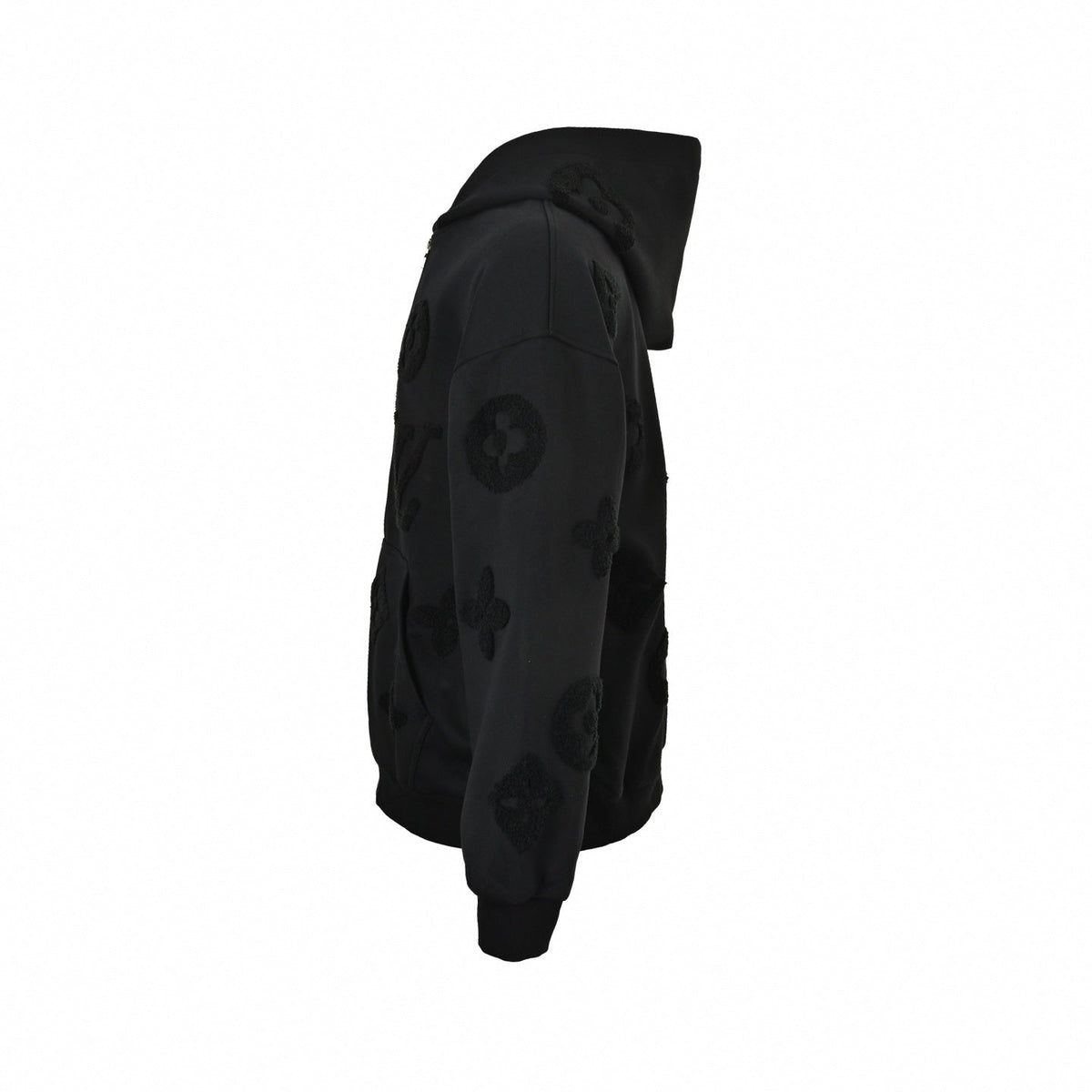 3D Monogram Zip-Up Hoodie