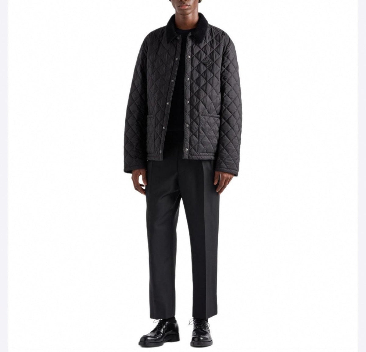 Re-Nylon Quilted Jacket | Black