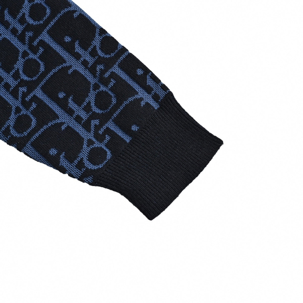 Monogram Knit Full-Zip Statement Hoodie