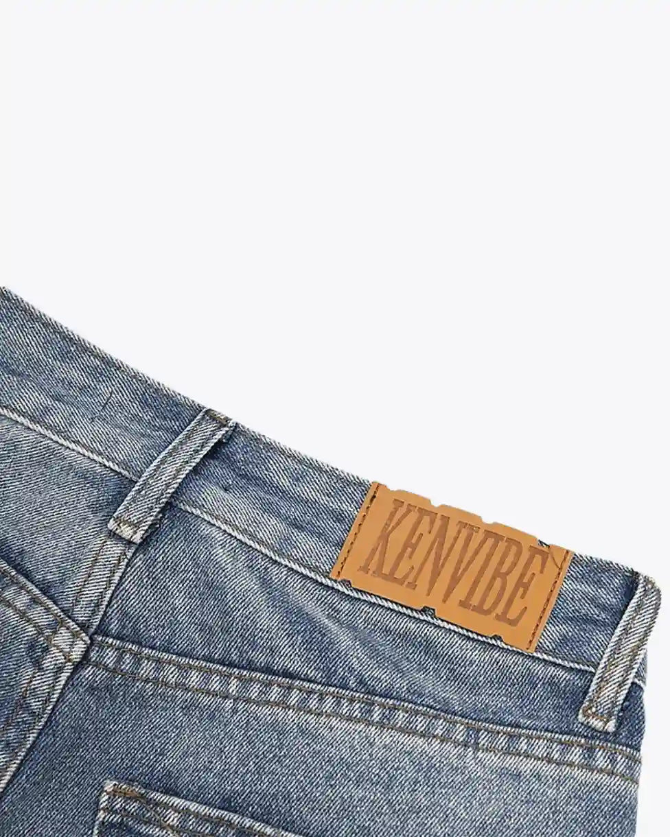 "SHKRELI" Denim Jorts