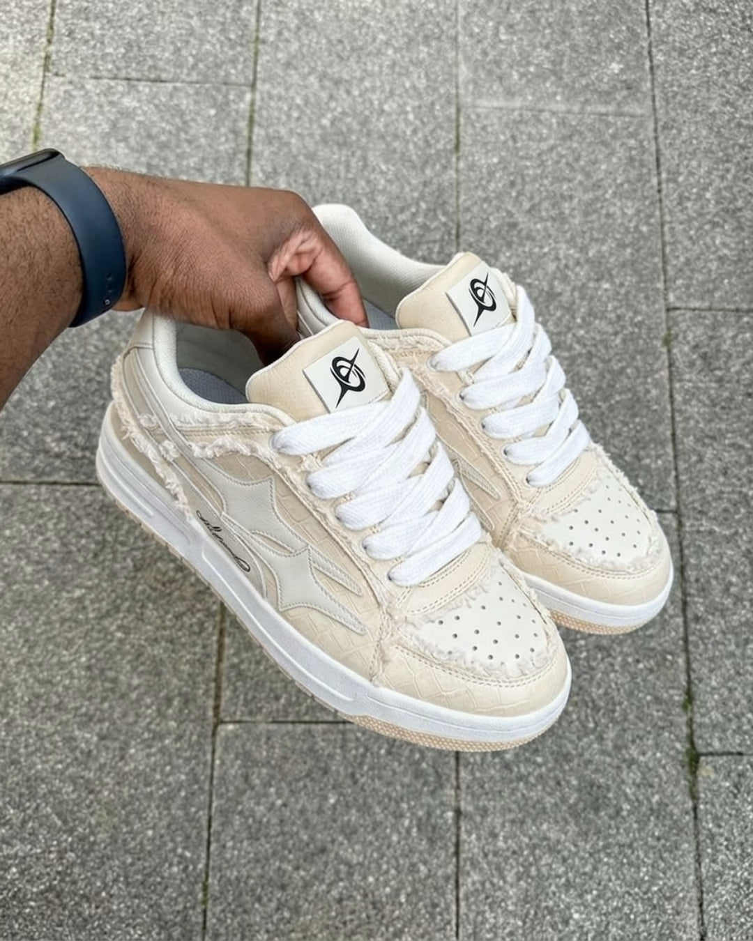 "AIRLINE" Ivory Cream Sneakers