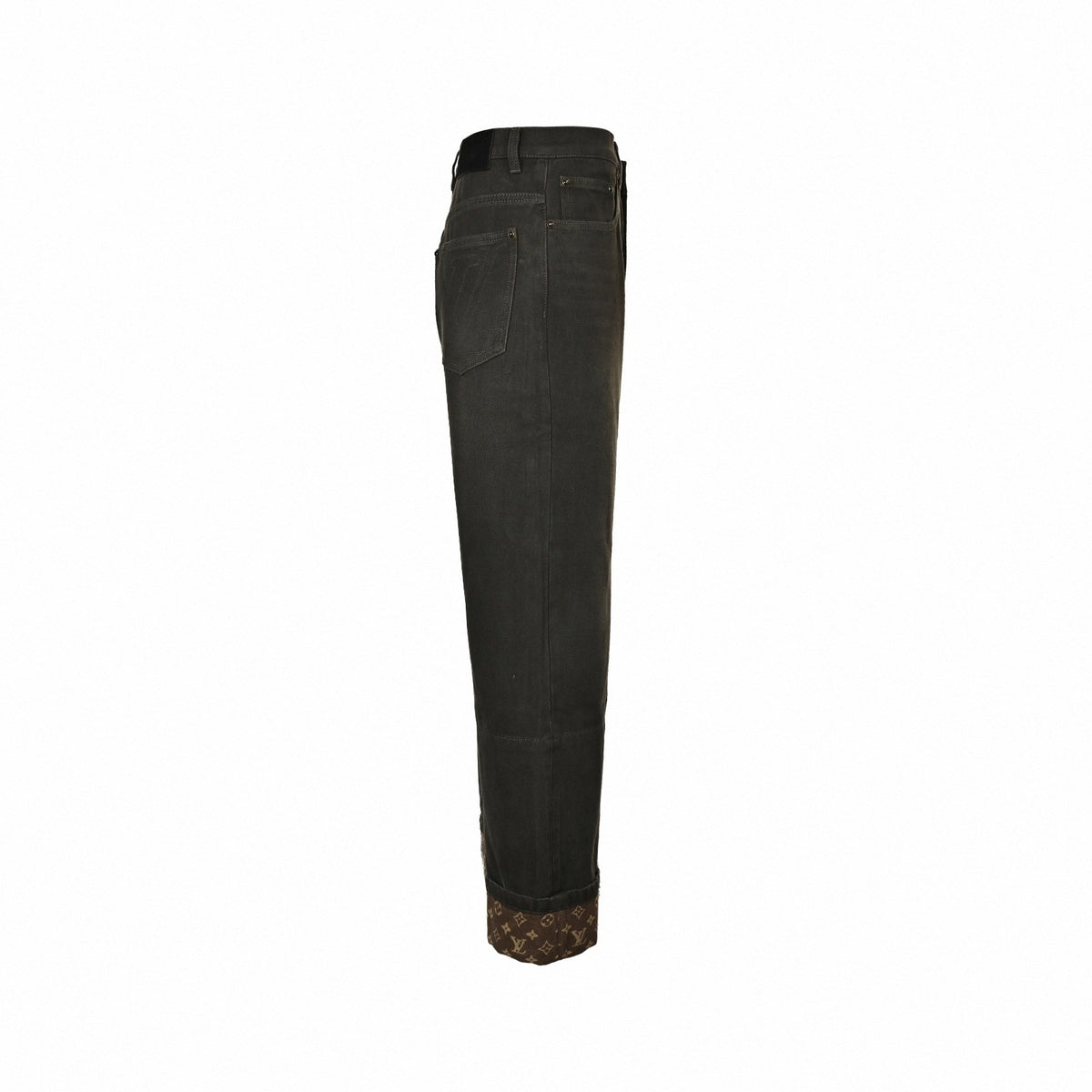 Monogram Cuff Canvas Workwear Pants