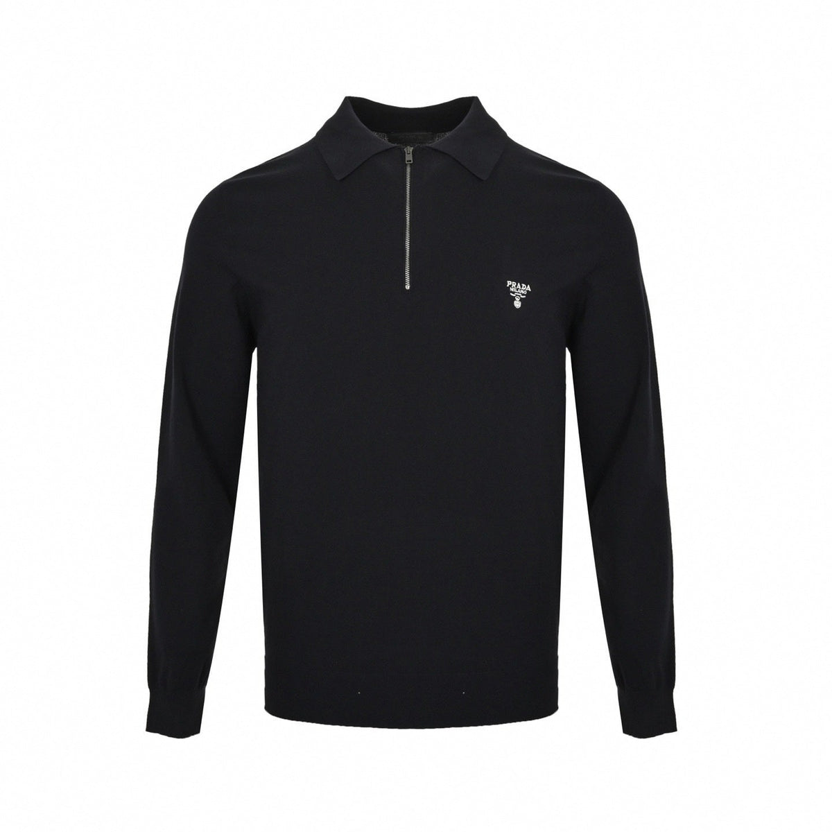 Logo-Embroidered Quarter-Zip Polo | Navy