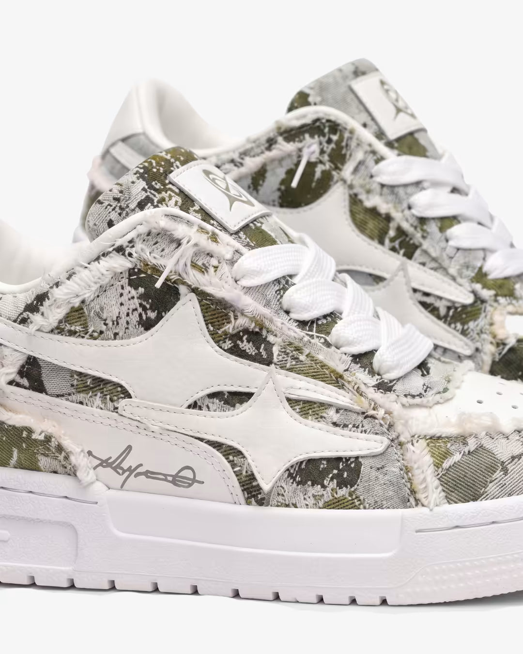 "AIRLINE" Camo Green Sneakers