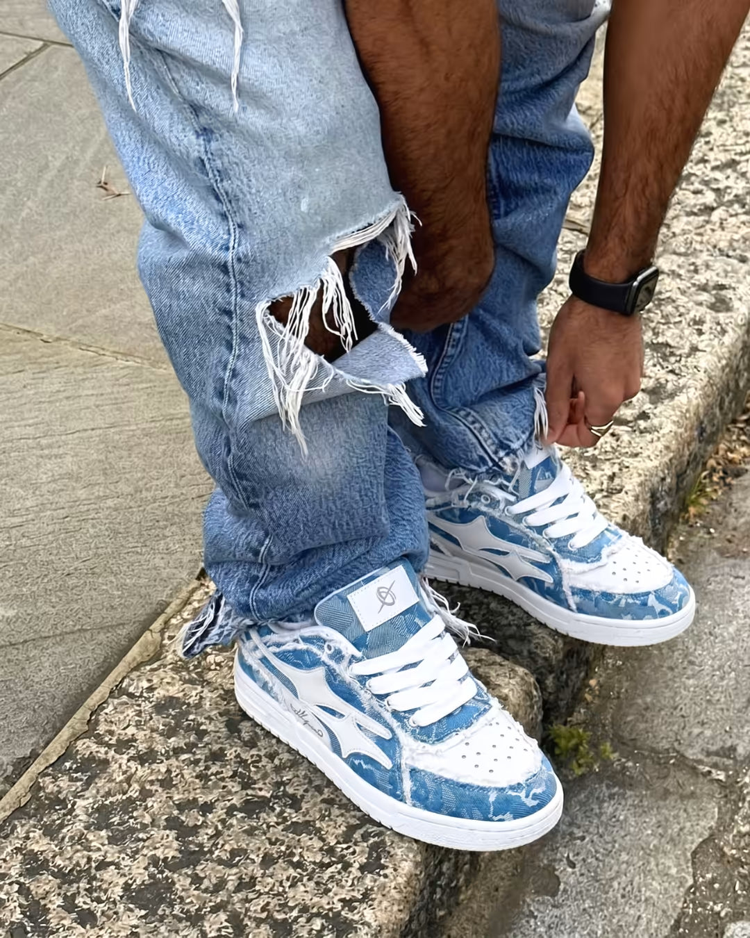 "AIRLINE" Sky Blue Sneakers