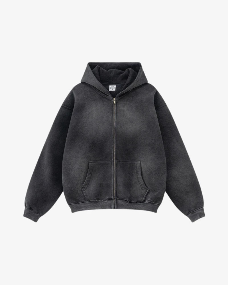 "MONDIAL" Washed Zip-Up