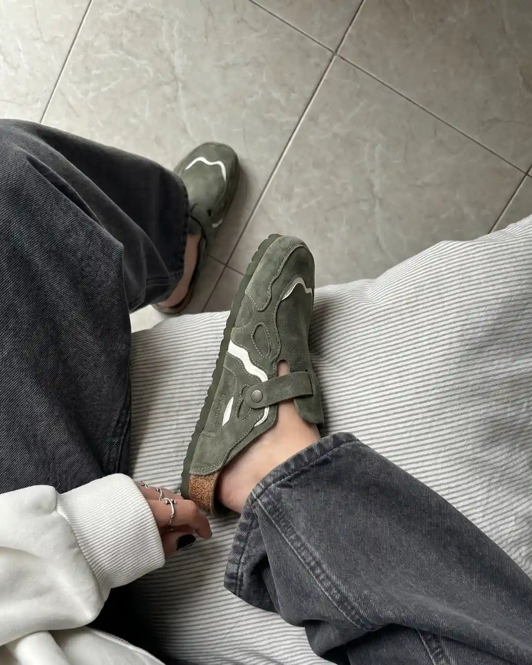 "SAYKO" Forest Green Clogs
