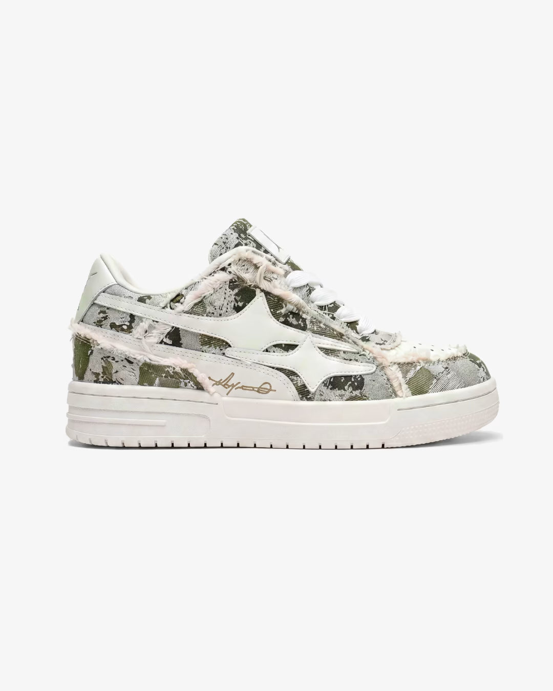 "AIRLINE" Camo Green Sneakers