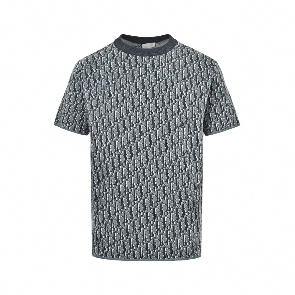 Slate Blue Oblique Jacquard Tee