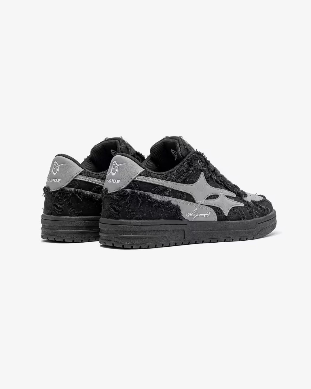 "AIRLINE" Carbon Black Sneakers