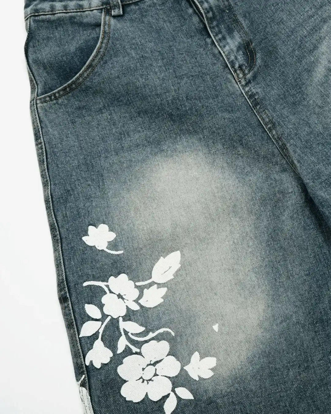 "UPSHINE" Graphic Jorts
