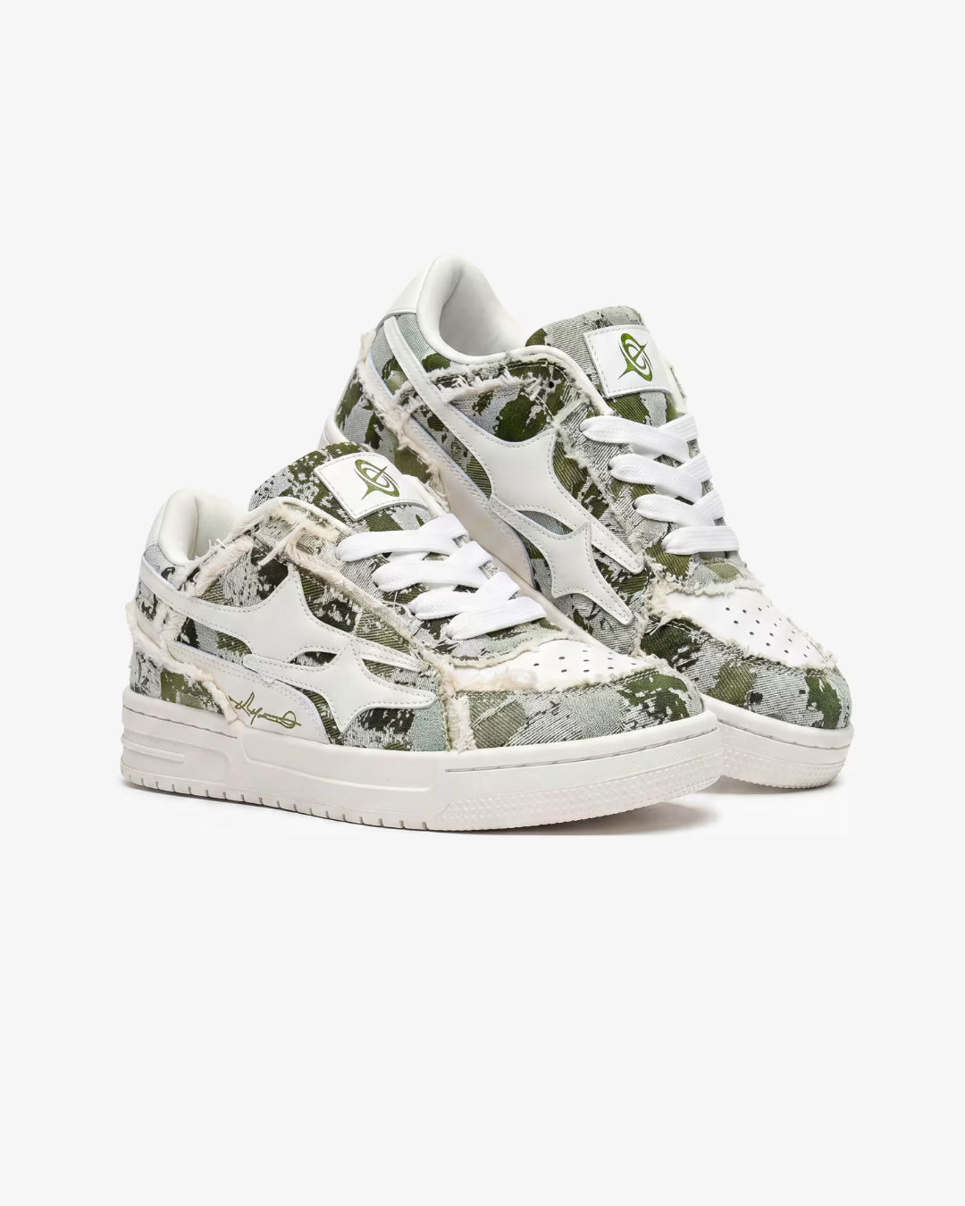"AIRLINE" Camo Green Sneakers