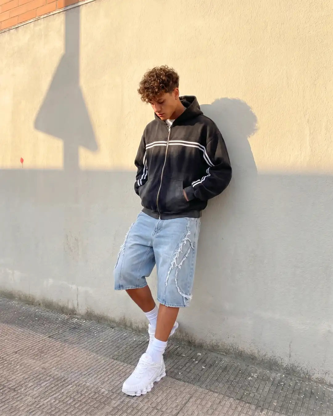 "SLAY" Distressed Jorts