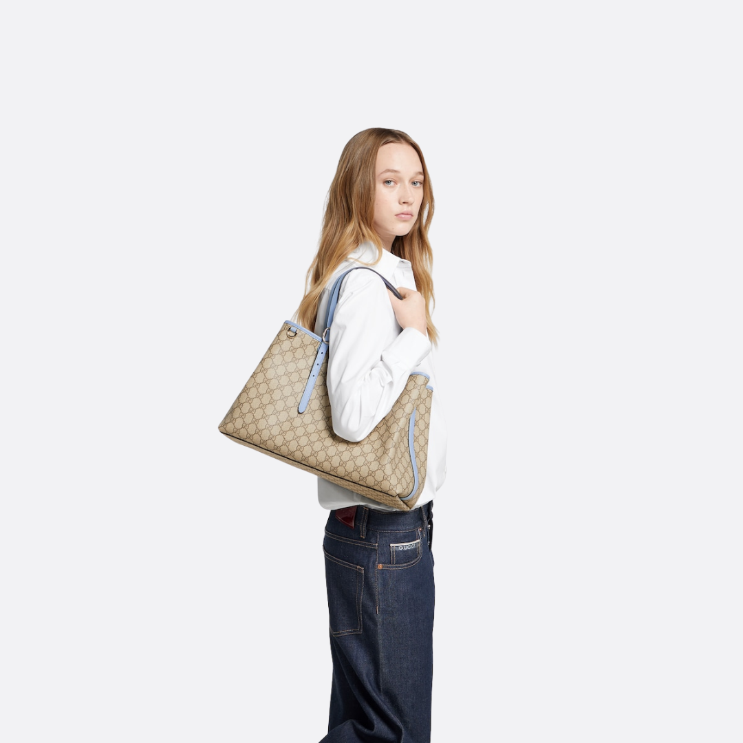Large Gg-emblem-shopper By Gucci
