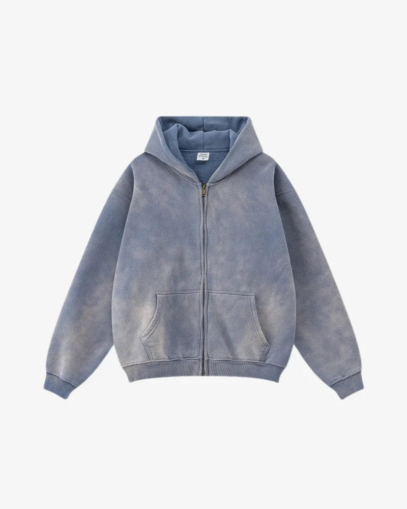 "MONDIAL" Washed Zip-Up