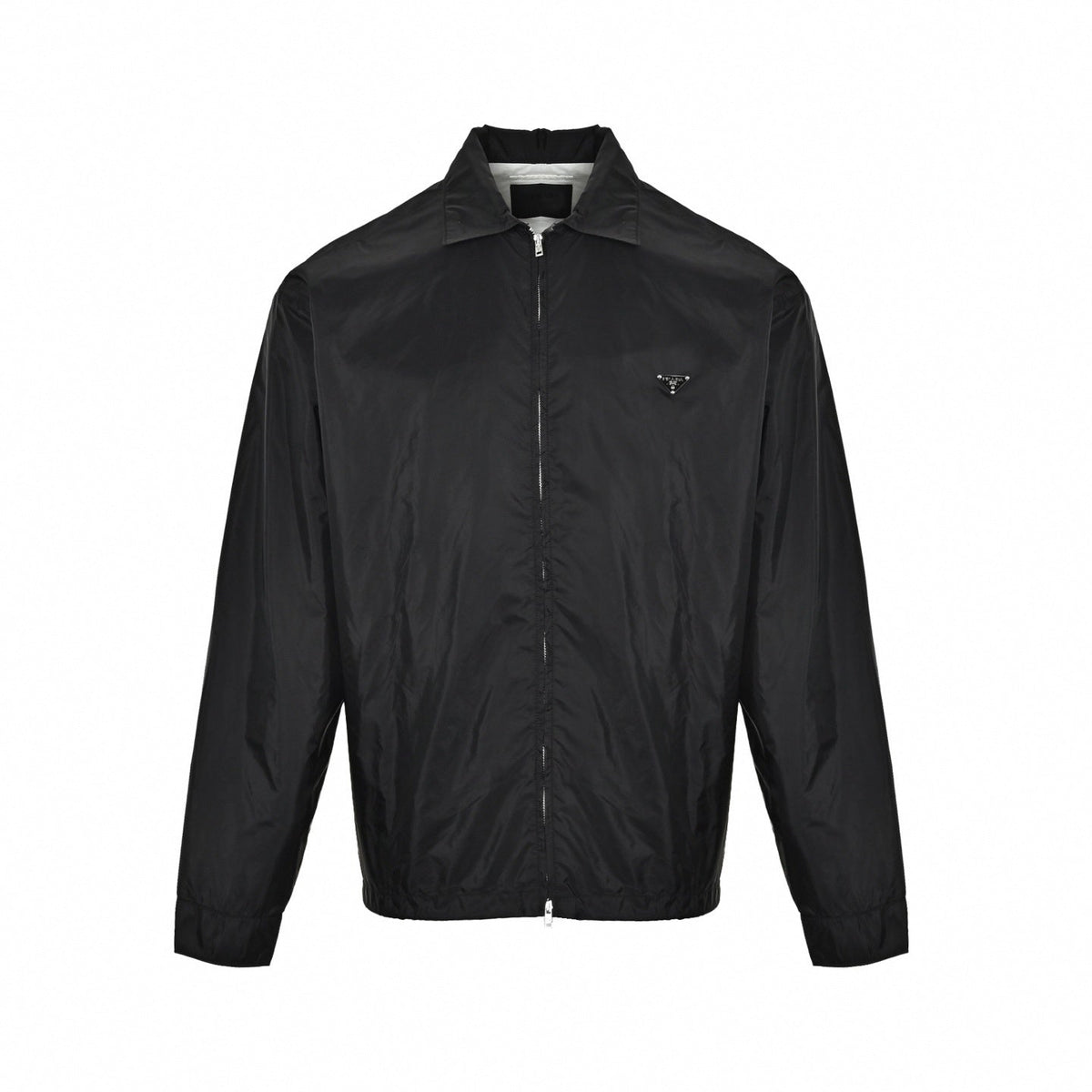 Nylon Zip-Up Jacket - Black