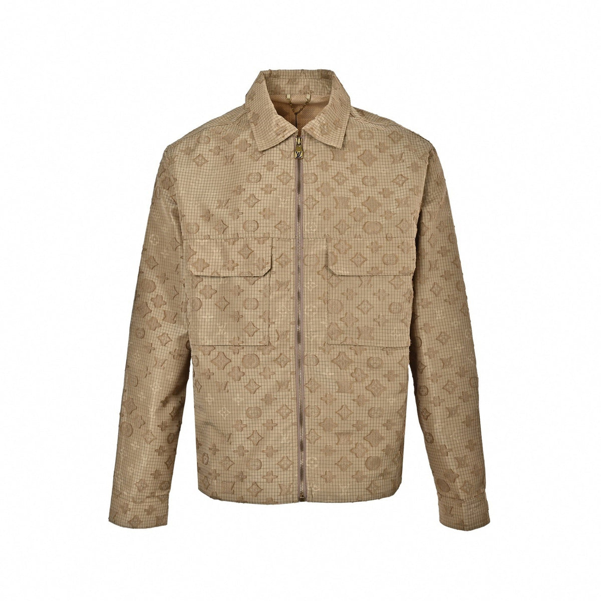 Monogram Grid Ripstop Zip-Up Jacket