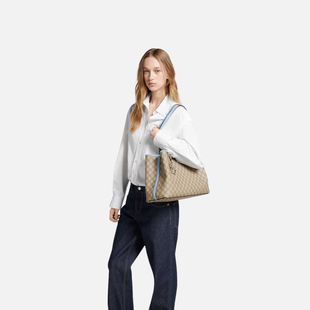Large Gg-emblem-shopper By Gucci