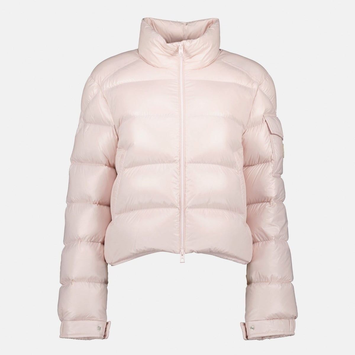 Cropped Puffer Jacket - Light Pink