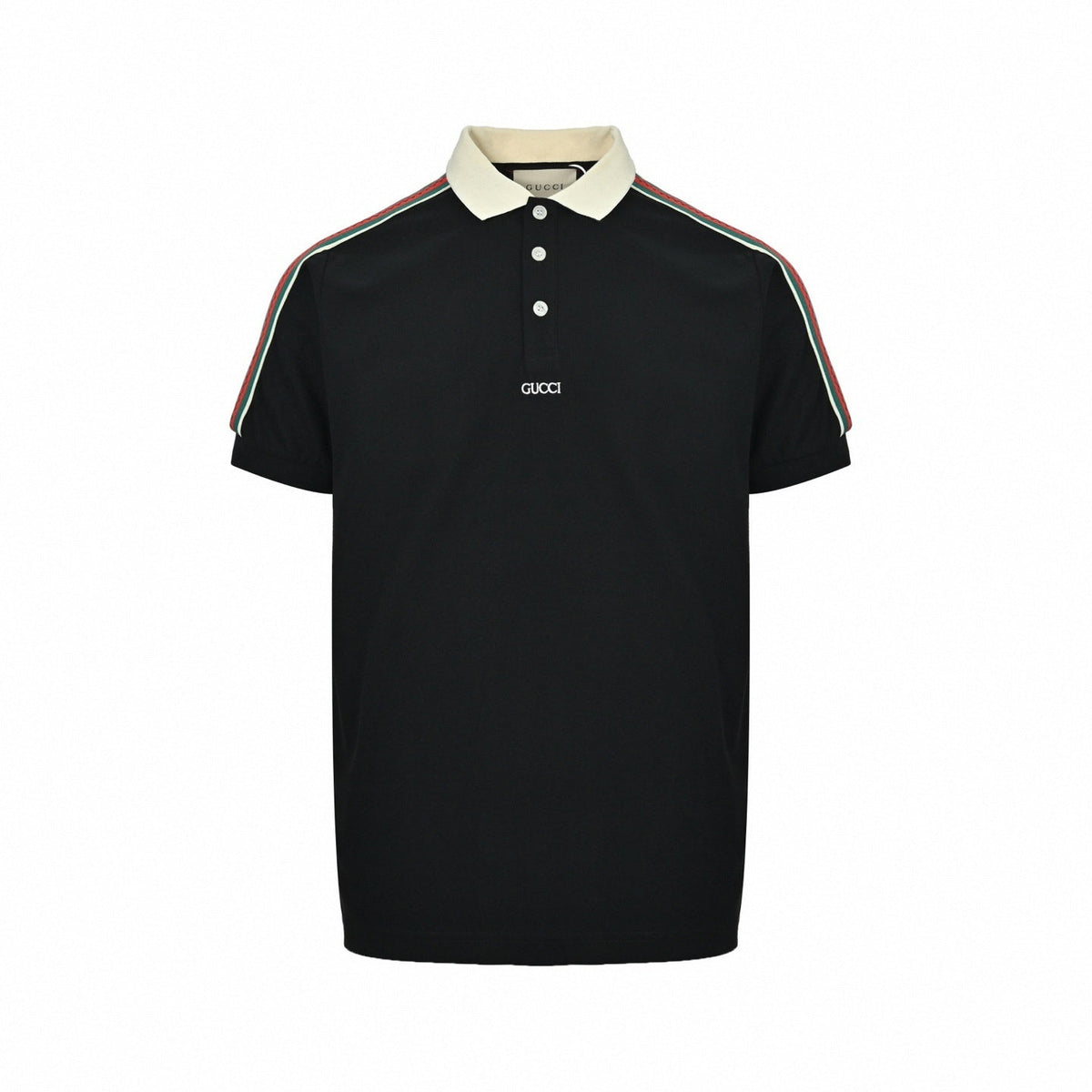Web-Stripe Trim Polo Shirt