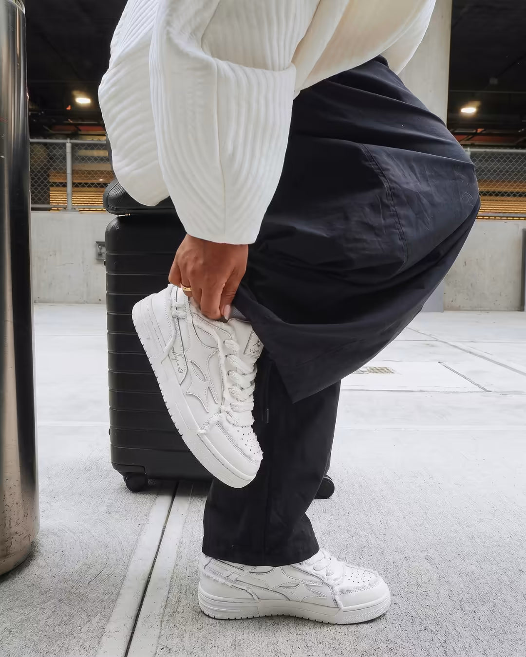 "AIRLINE" Cloud White Sneakers