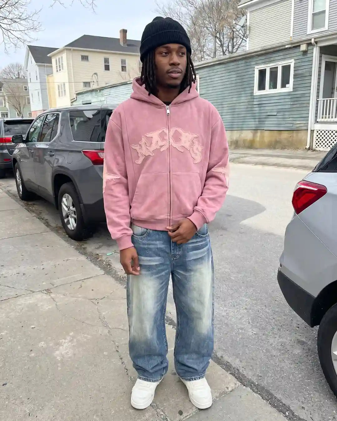 "FADER" Embroidered Zip-Up