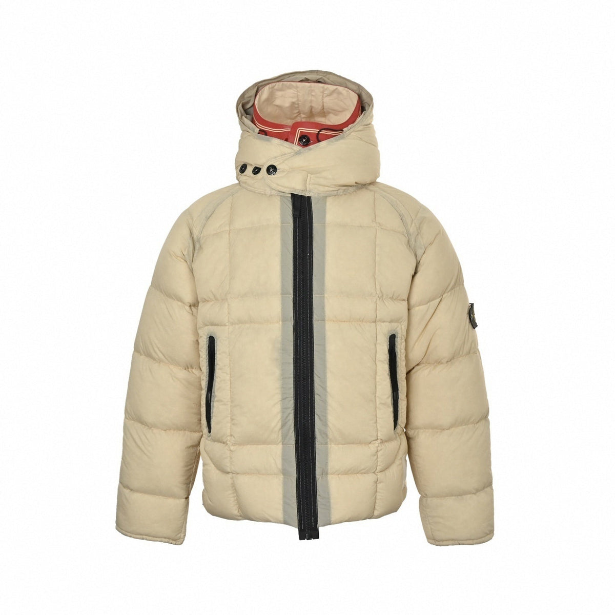 Garment-Dyed Goose Down Hooded Puffer