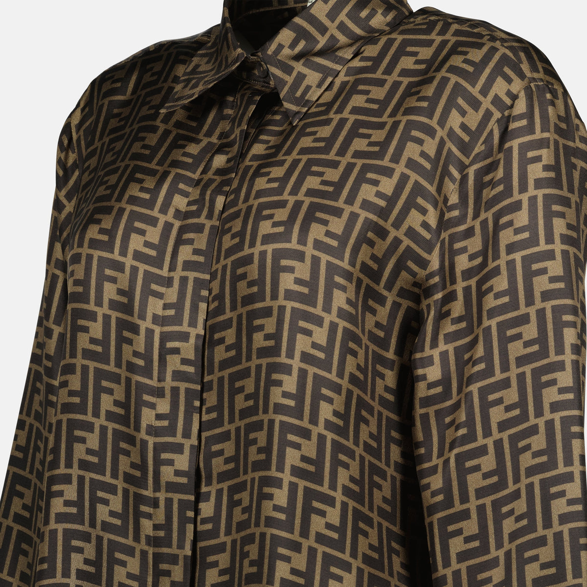FF Brown Silk Shirt