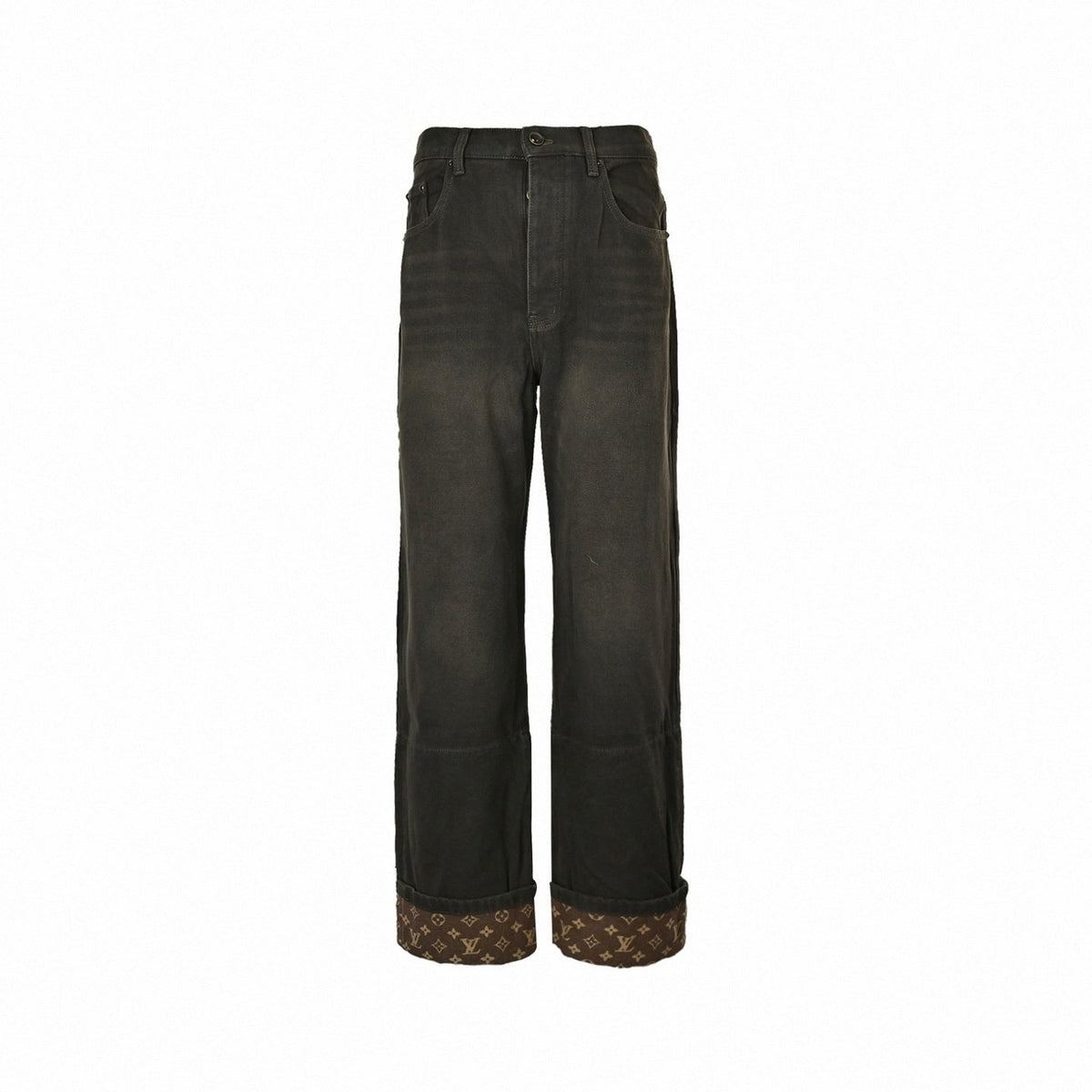 Monogram Cuff Canvas Workwear Pants