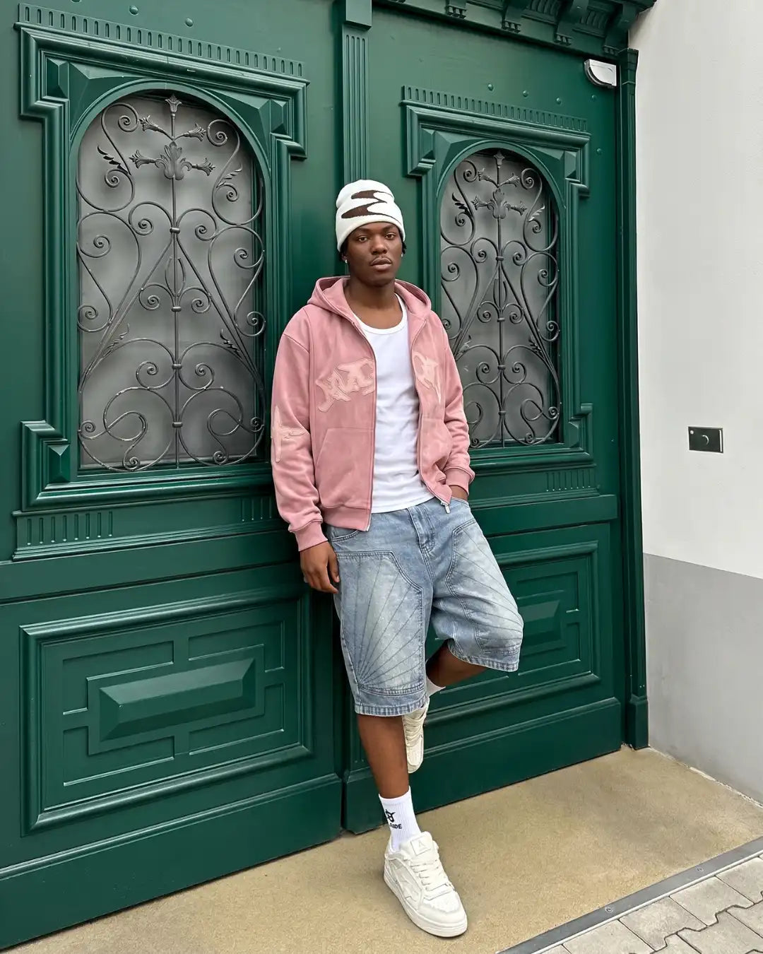 "SHKRELI" Denim Jorts