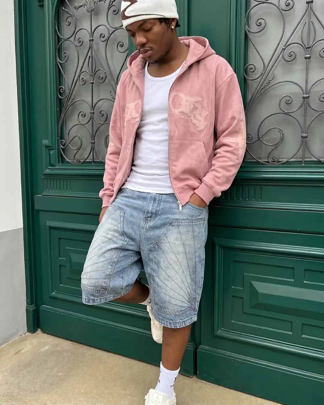 "FADER" Embroidered Zip-Up