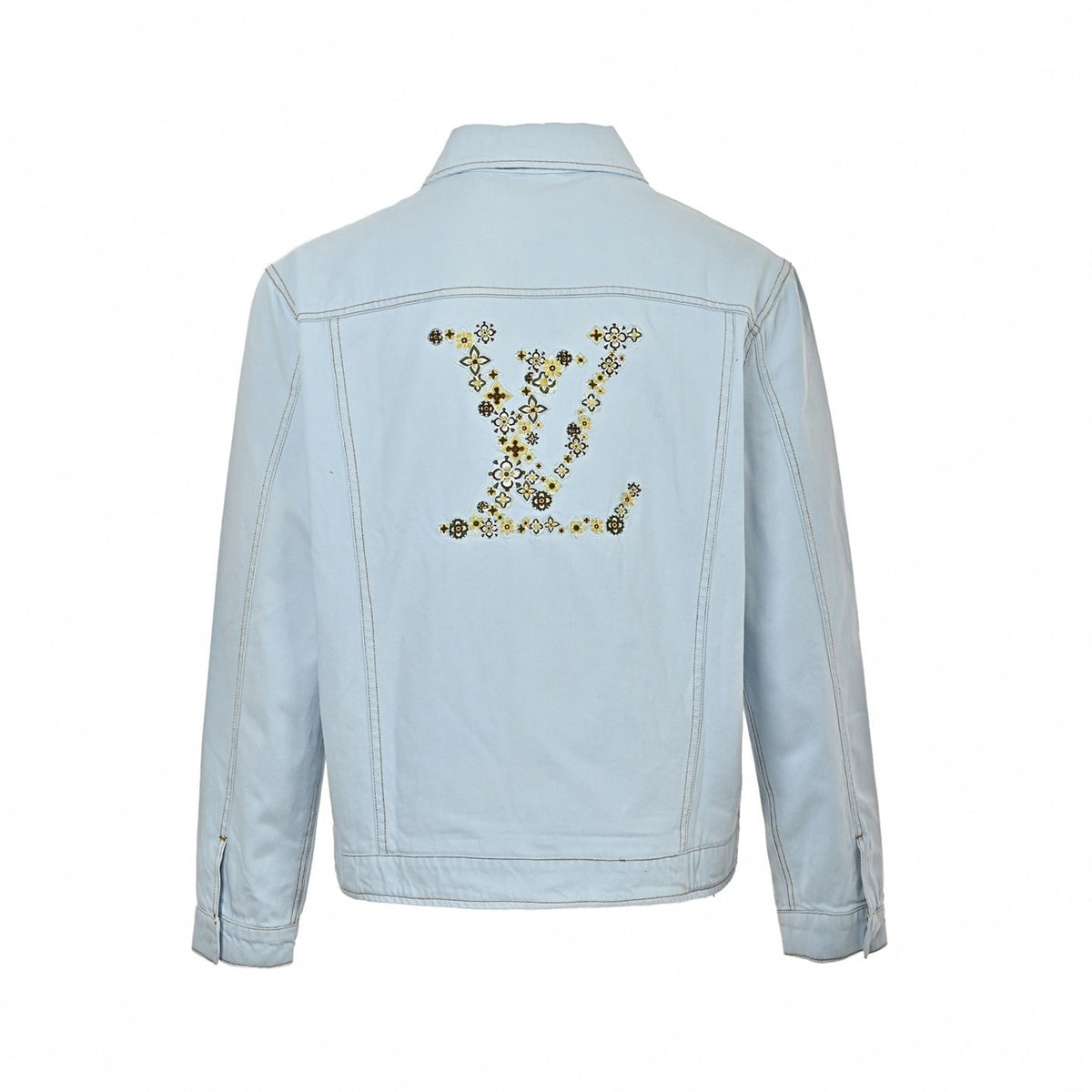 Embroidered Floral Monogram Harrington Jacket