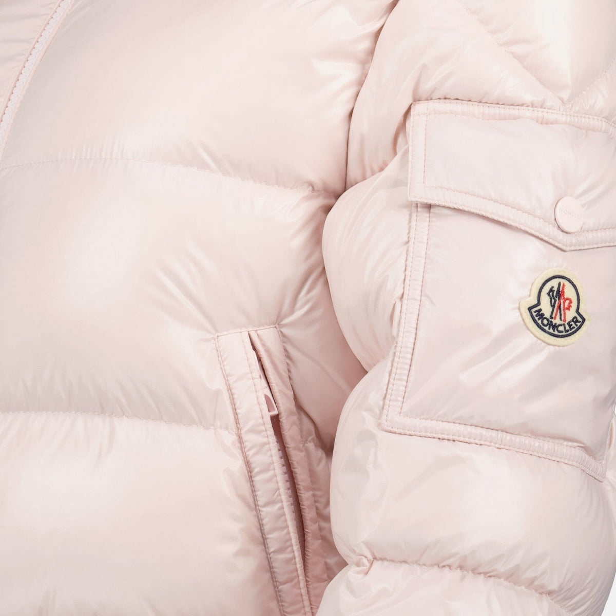 Cropped Puffer Jacket - Light Pink