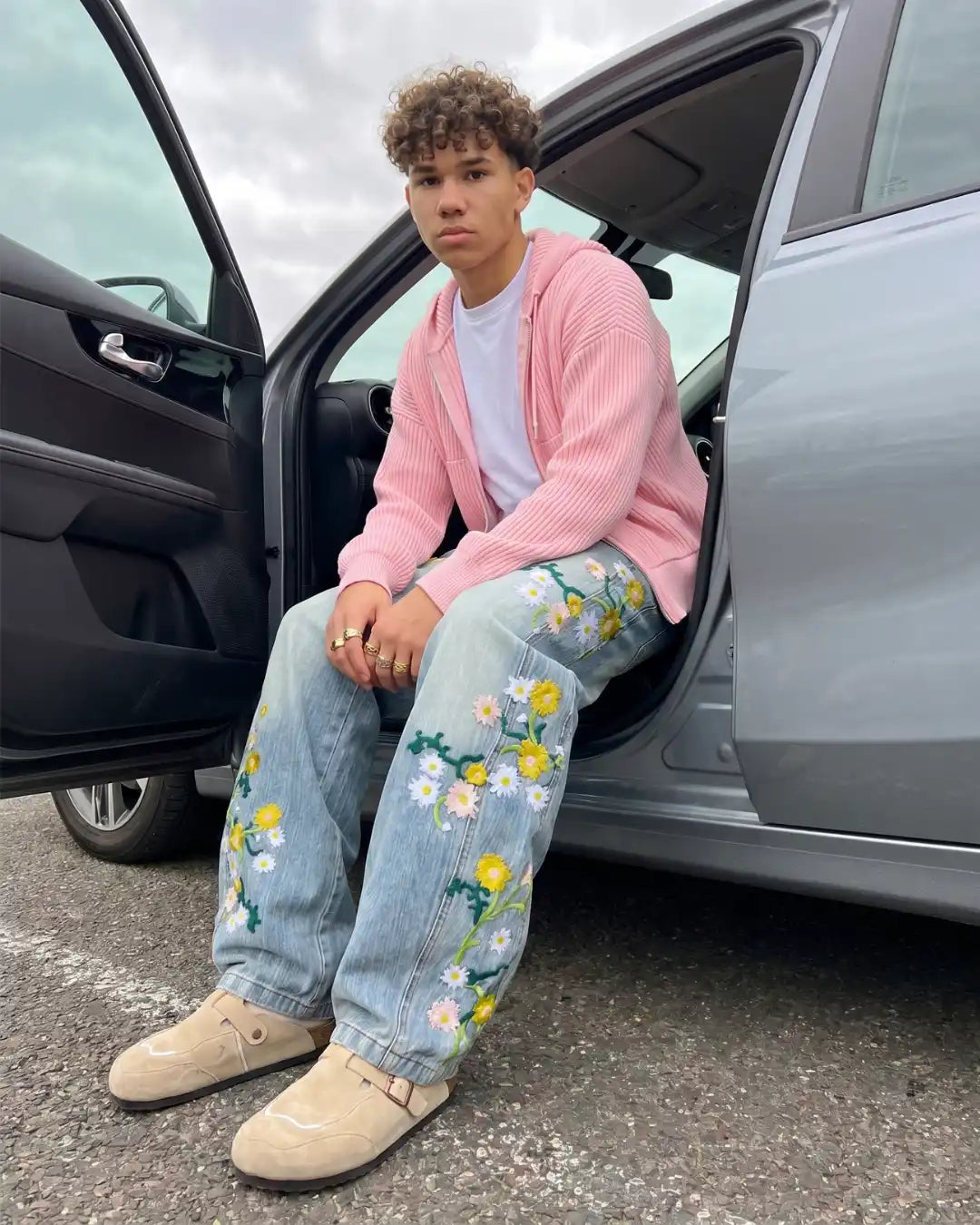 "PETAL" Embroidered Trousers