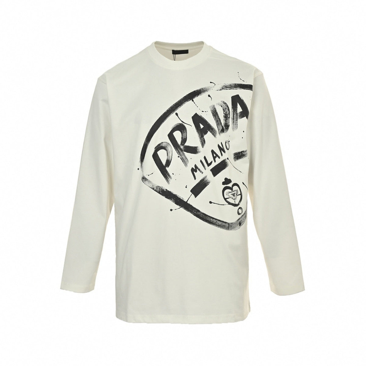 Painted Triangle Logo Long Sleeve T-Shirt / Off-White