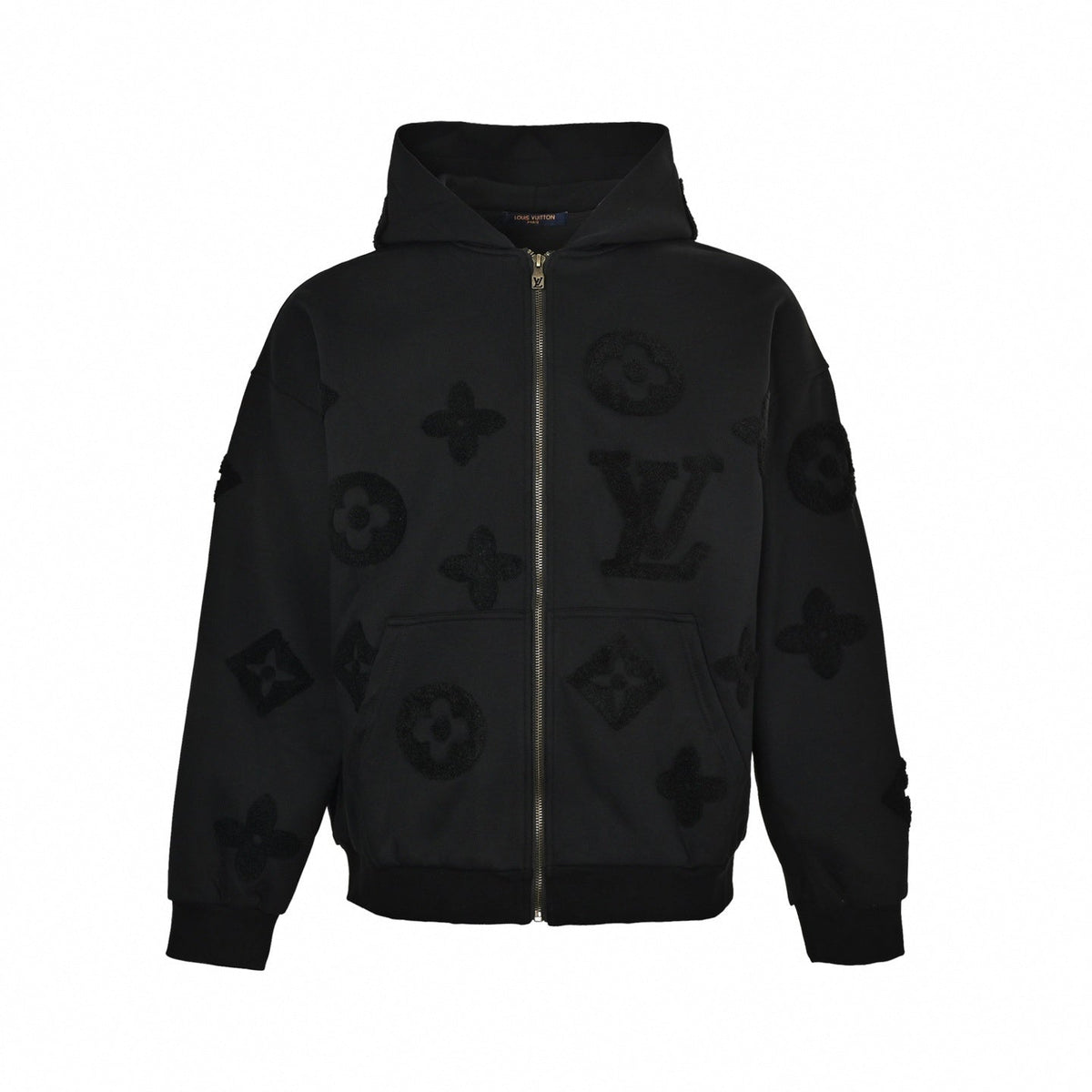 3D Monogram Zip-Up Hoodie