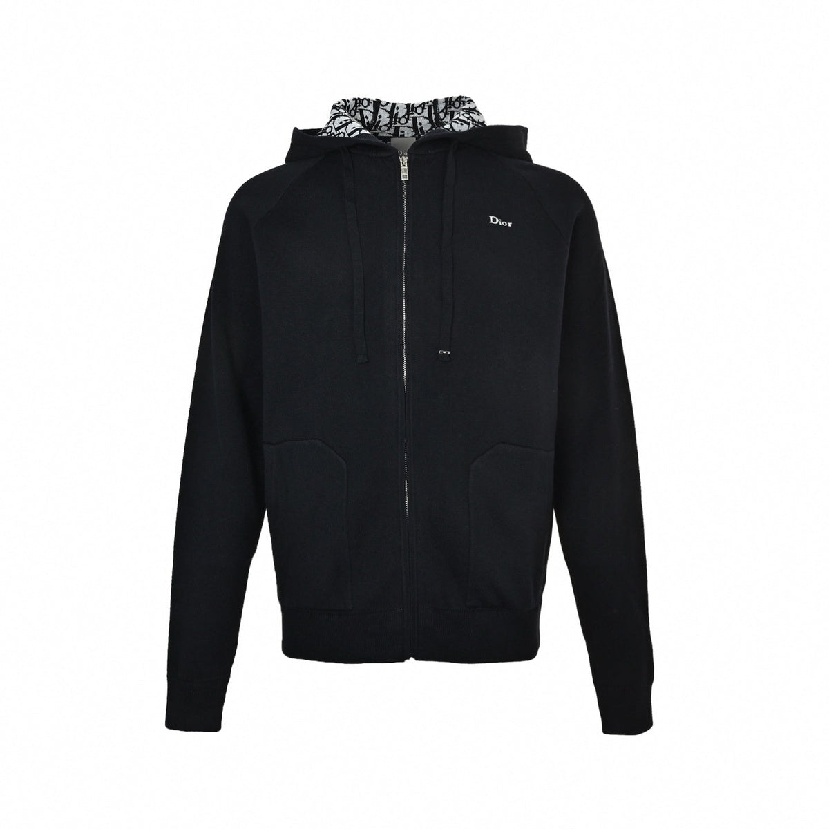 Embroidered Logo Stealth Zip Hoodie